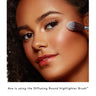Vegan makeup highlighter brush