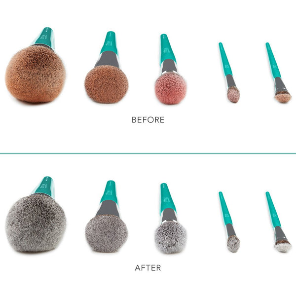 vegan silicone brush cleansing pad before and after