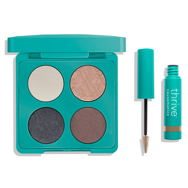 vegan eyeshadow + waterproof brow gel set