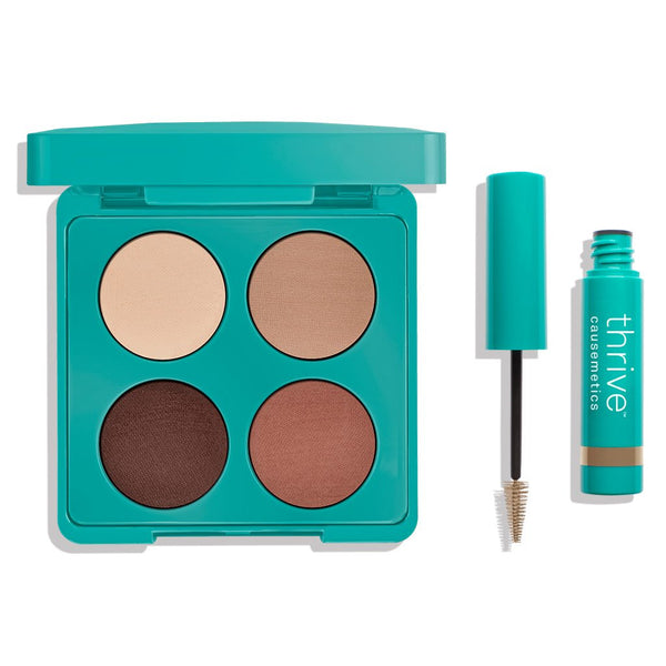 vegan eyeshadow + waterproof brow gel set