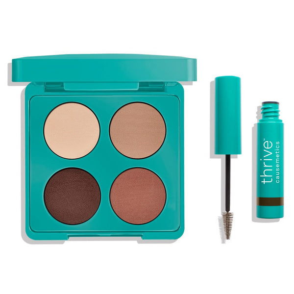 vegan eyeshadow + waterproof brow gel set