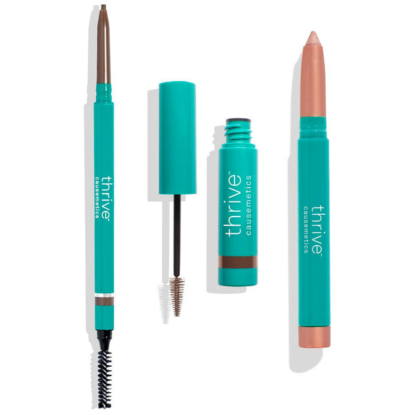 Eye + Brow Highlighter, Waterproof Brow Liner + Brow Gel for dark blonde to medium brunette hair