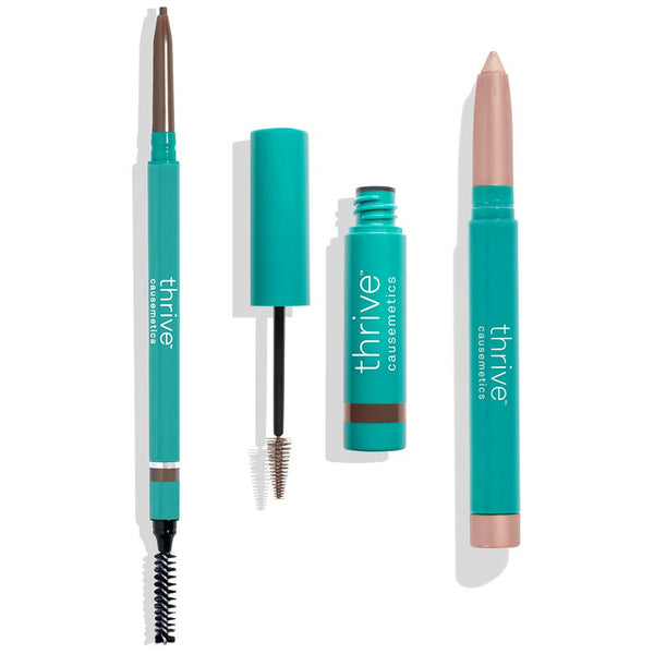 Eye + Brow Highlighter, Waterproof Brow Liner + Brow Gel for dark blonde to medium brunette hair