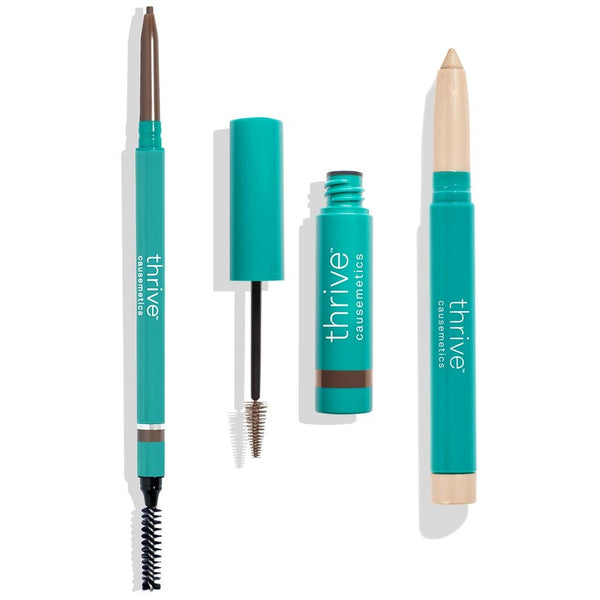 Eye + Brow Highlighter, Waterproof Brow Liner + Brow Gel for dark blonde to medium brunette hair