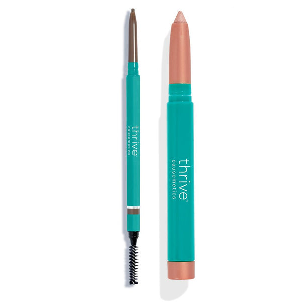 Waterproof eye highlighter and waterproof eyebrow pencil