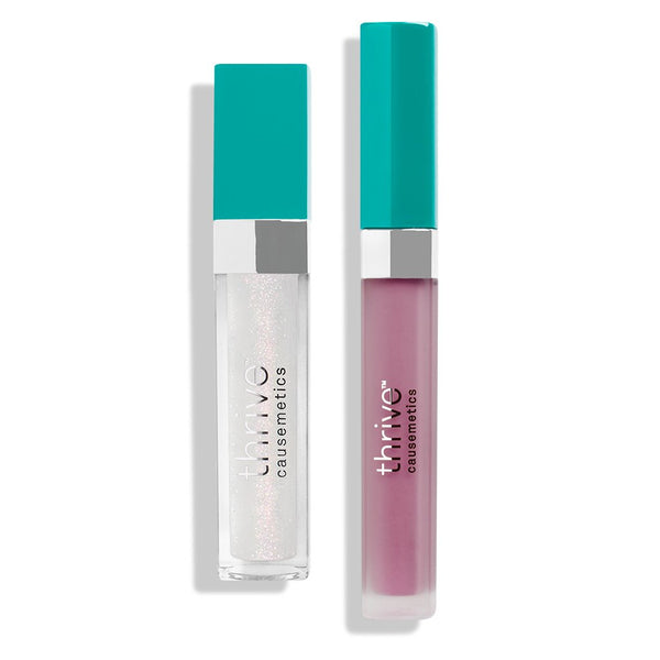 Vegan high-shine lip gloss and matte liquid lipstick