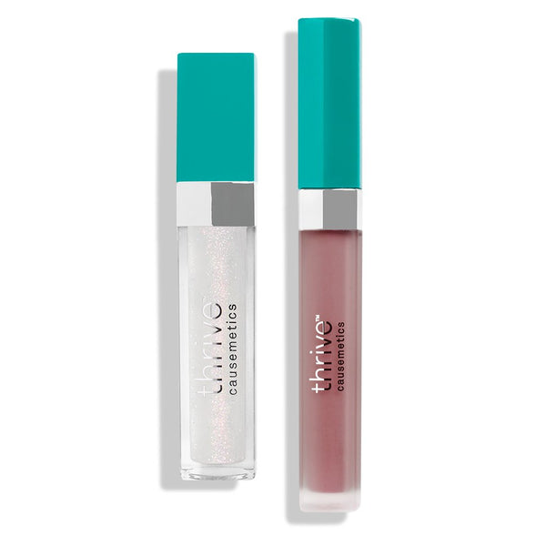 Vegan high-shine lip gloss and matte liquid lipstick