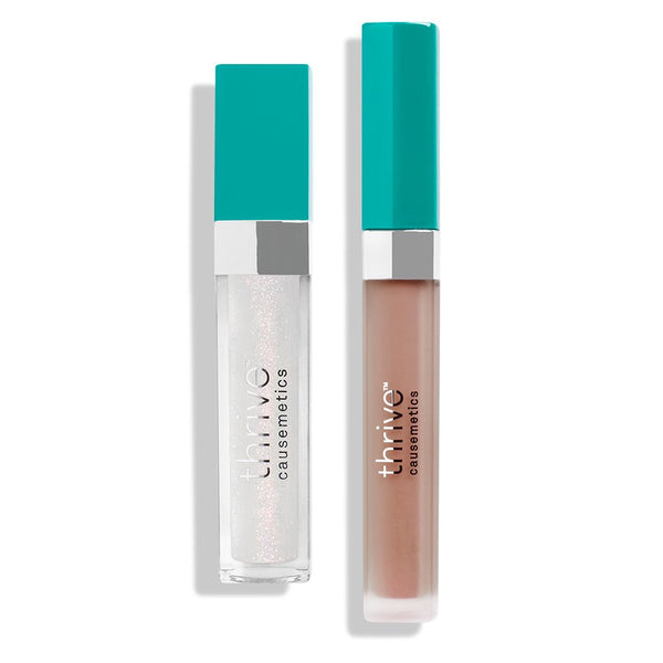 Vegan high-shine lip gloss and matte liquid lipstick