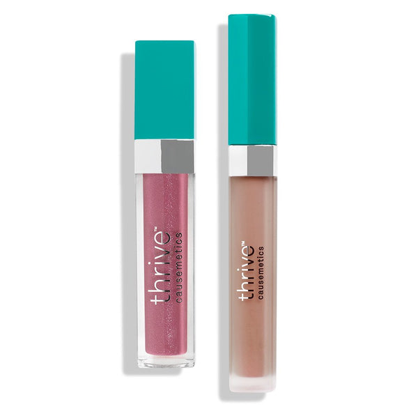 Vegan high-shine lip gloss and matte liquid lipstick