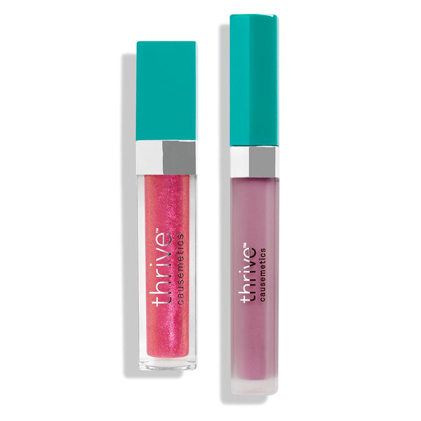 Vegan high-shine lip gloss and matte liquid lipstick