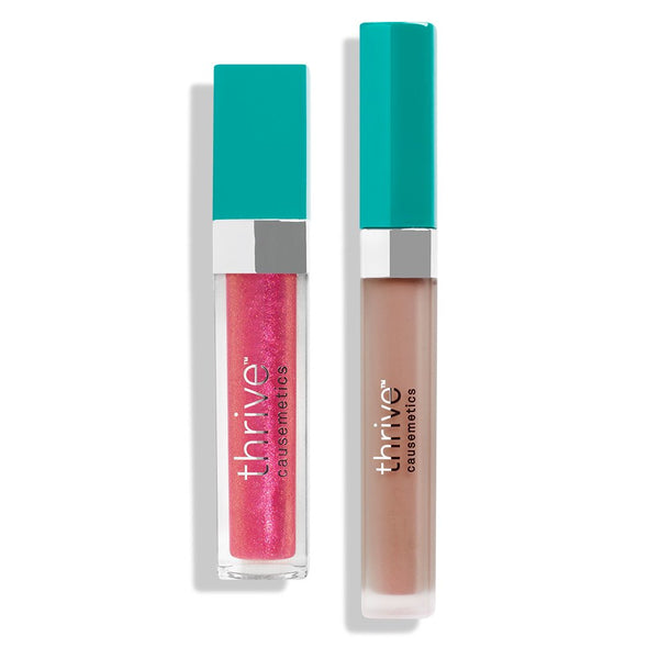 Vegan high-shine lip gloss and matte liquid lipstick