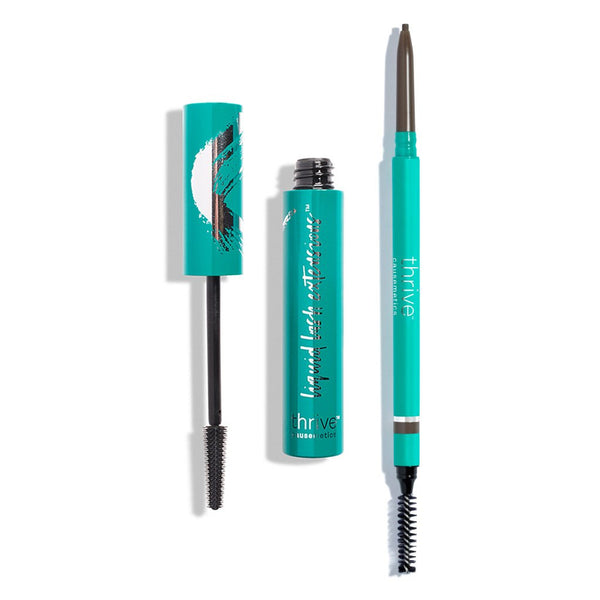 Vegan mascara + waterproof eyebrow pencil