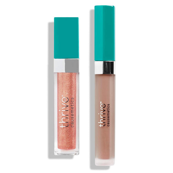Vegan high-shine lip gloss and matte liquid lipstick