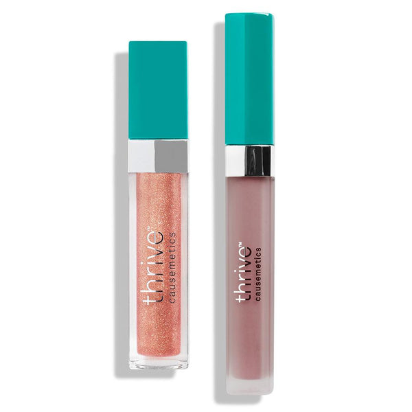 Vegan high-shine lip gloss and matte liquid lipstick