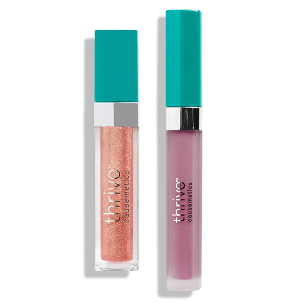Vegan high-shine lip gloss and matte liquid lipstick